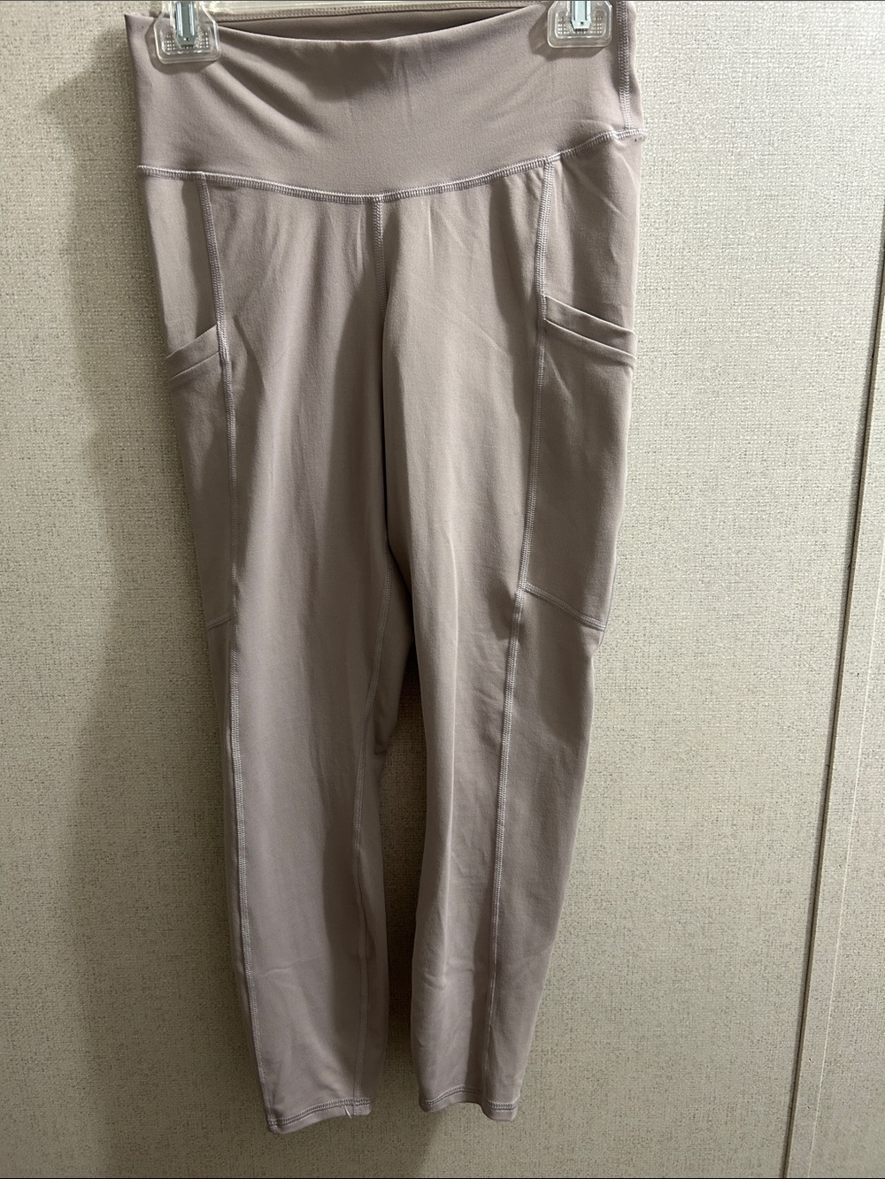 Fabletics High-Waist Pocket Leggings in Taupe